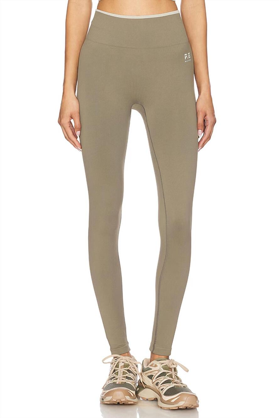NEW P.E. NATION women's restore seamless legging in khaki